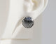 Mismatched "Ray" & "Wave" Sterling Silver Dome Earrings #AD006