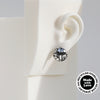 Mismatched "Graffiti" & "Scribble" Sterling Silver Dome Earrings #AD007