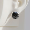 Mismatched "Graffiti" & "Scribble" Sterling Silver Dome Earrings #AD007
