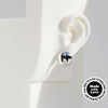 Mismatched "Happy Heart" & "Happy Face" Sterling Silver Dome Earrings #AD008