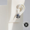 Mismatched "Plaid" & "Houndstooth" Sterling Silver Dome Earrings #AD009