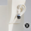 Asymmetrical Sterling Silver Dome Earrings #A010