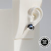 Asymmetrical Sterling Silver Dome Earrings #A010