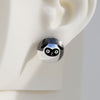 Mismatched "Pug the Pugs" Sterling Silver Dome Earrings #A010