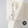 Sterling Silver 2 Hoops, 1 Charm Earrings #AL001
