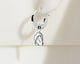 Sterling Silver 2 Hoops, 1 Charm Earrings #AL001