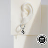 Sterling Silver 2 Hoops, 1 Charm Earrings #AL002