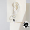 Sterling Silver 2 Hoops & 1 Puppa ThePug Charm Earrings #AL003