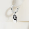 Sterling Silver 2 Hoops & 1 Puppa ThePug Charm Earrings #AL003