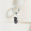 Sterling Silver Hoop Pug, The Pug Charm Earrings #AL004