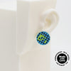 Asymmetrical Embroidery Note #A001 Earrings