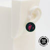 Asymmetrical Embroidery Note #A002 Earrings