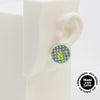 Asymmetrical Embroidery Note #A003 Earrings