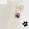 Asymmetrical Embroidery Note #A004 Earrings