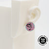 Asymmetrical Embroidery Note #A004 Earrings