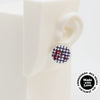 Asymmetrical Embroidery Note #A005 Earrings