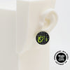 Asymmetrical Embroidery Note #A006 Earrings