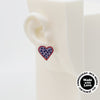 Embroidery Heart #A001 Earrings