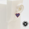 Embroidery Heart #A001 Earrings