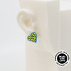 Embroidery Heart #A002 Earrings