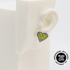 Embroidery Heart #A002 Earrings