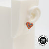 Embroidery Heart #A003 Earrings