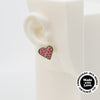 Embroidery Heart #A004 Earrings