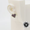 Embroidery Heart #A005 Earrings
