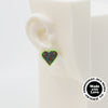 Embroidery Heart #A006 Earrings