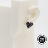 Embroidery Heart #A008 Earrings