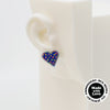 Embroidery Heart #A010 Earrings