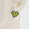 Embroidery Heart #A002 Earrings