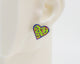 Embroidery Heart #A002 Earrings
