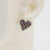 Embroidery Heart #A005 Earrings