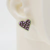 Embroidery Heart #A005 Earrings