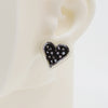 Embroidery Heart #A008 Earrings