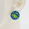 Asymmetrical Embroidery Note #A001 Earrings
