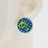 Asymmetrical Embroidery Note #A001 Earrings