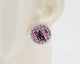 Asymmetrical Embroidery Note #A004 Earrings