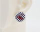 Asymmetrical Embroidery Note #A005 Earrings