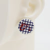 Asymmetrical Embroidery Note #A005 Earrings