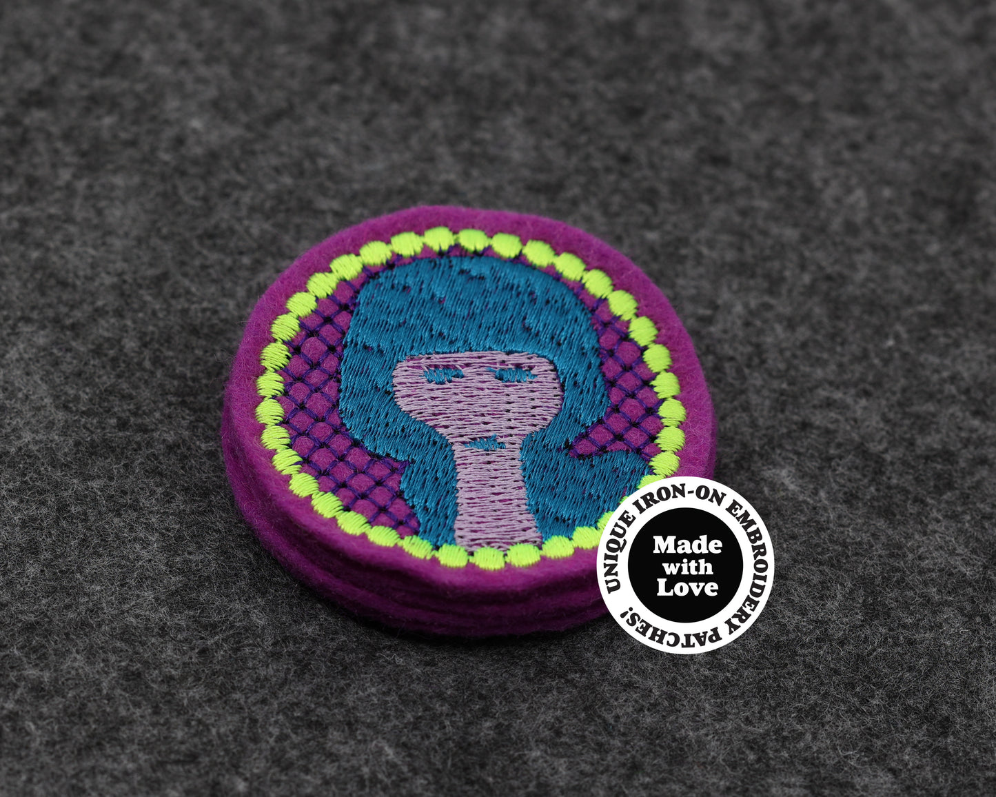 IRON-ON Embroidery Patches Round #001