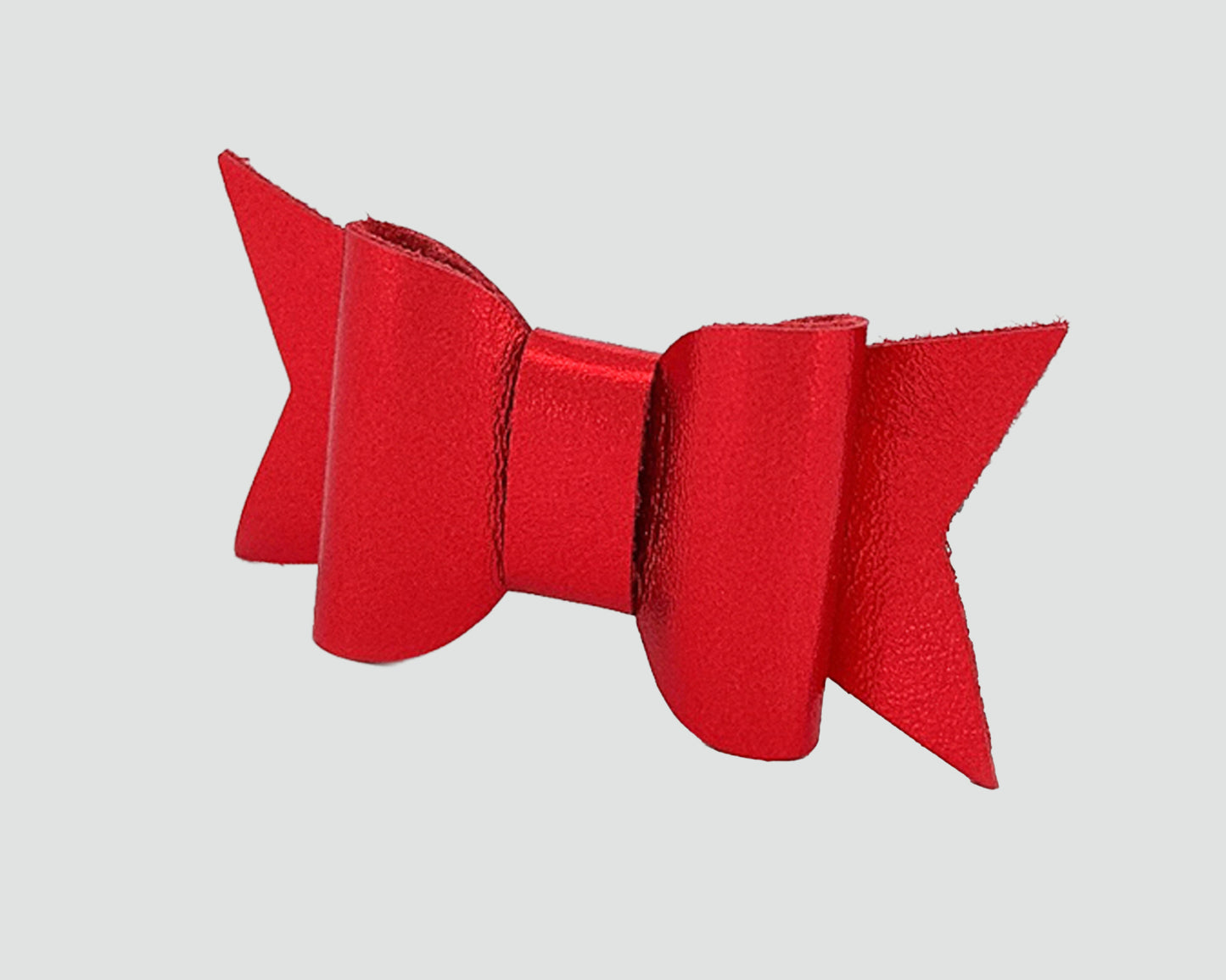 Mini Italian Leather Hair Bow #004