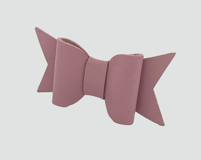 Mini Italian Leather Hair Bow #007
