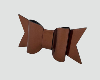 Mini Italian Leather Hair Bow #009
