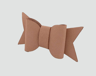 Mini Italian Leather Hair Bow #012