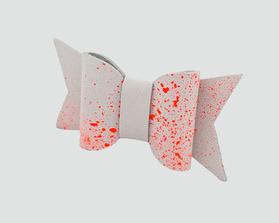 Mini Italian Leather Hair Bow #013