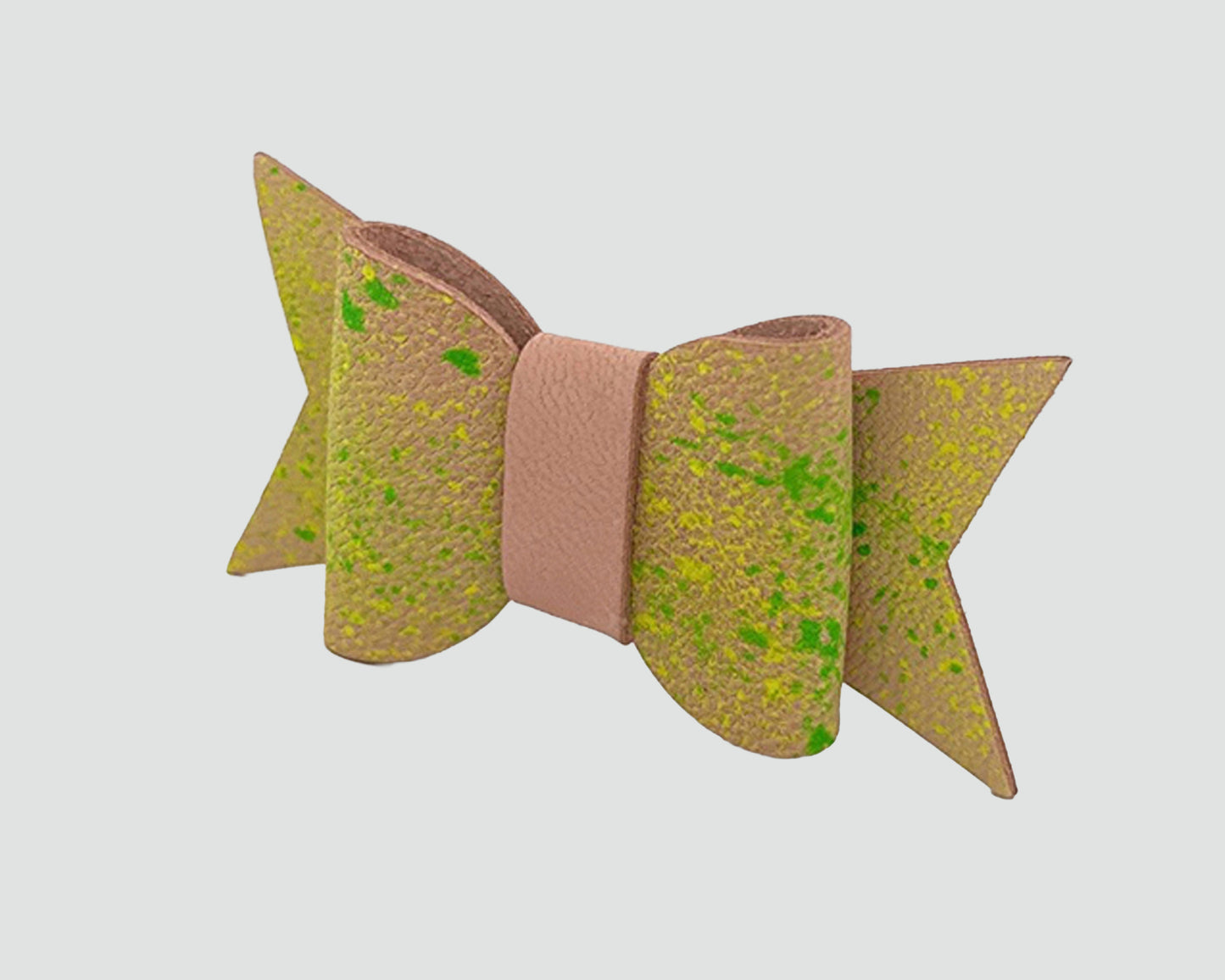 Mini Italian Leather Hair Bow #015