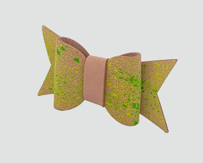 Mini Italian Leather Hair Bow #015