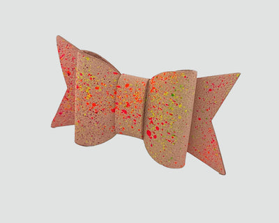 Mini Italian Leather Hair Bow #016